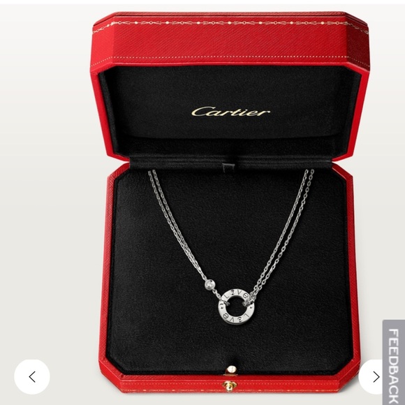 Like new Cartier love necklace white gold. - Picture 2 of 7